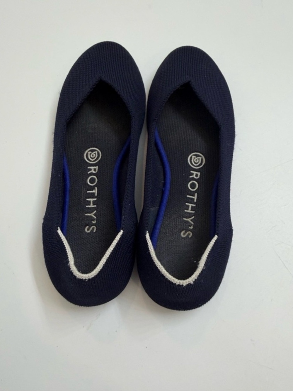 Rothy's Navy Knit Slip-On Flats